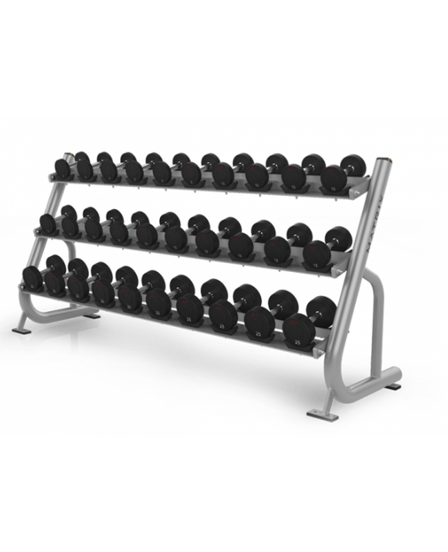 3 Tier Saddle Dumbbell Rack - holds 15 pairs