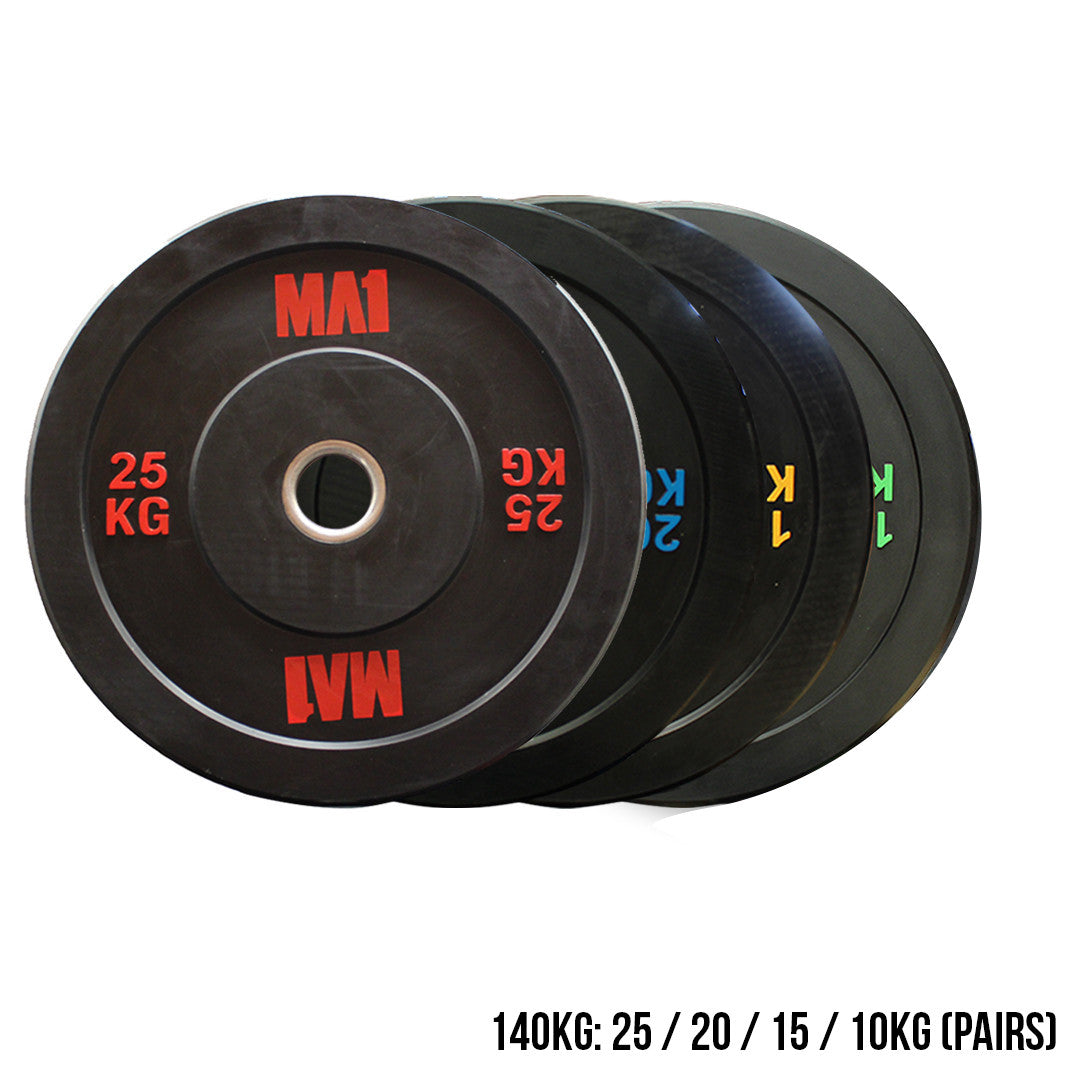 MA1 Classic Bumper Plates Package 140kg