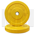 MA1 Club Bumper Plates Colored 15kg Yellow (Pair)