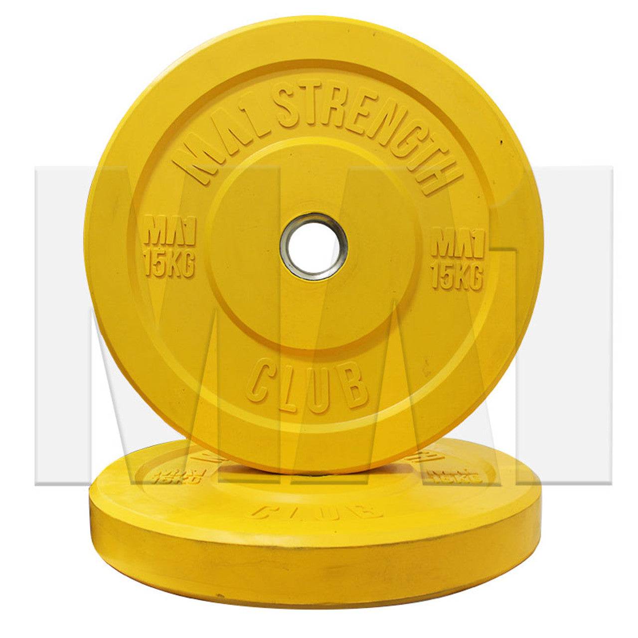 MA1 Club Bumper Plates Colored 15kg Yellow (Pair)