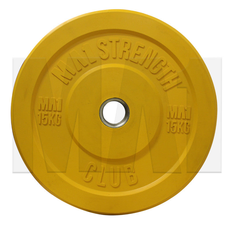 MA1 Club Bumper Plates Colored 15kg Yellow (Pair)