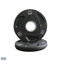 MA1 Olympic Rubber Coated Tri Hole Weight Plate 2.5kg (Pair)