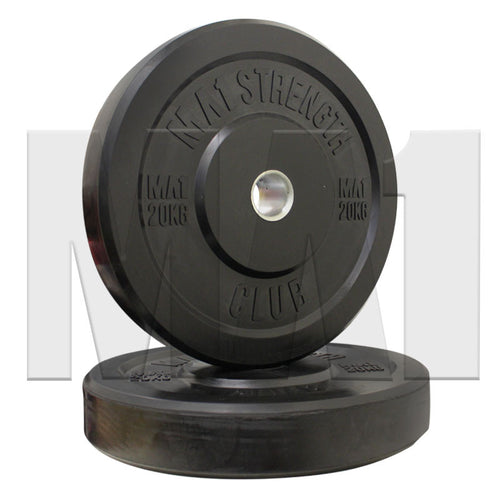 MA1 Club Bumper Plates Black 20kg (Pair)