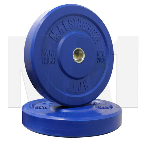 MA1 Club Bumper Plates Colored 20kg Blue (Pair)