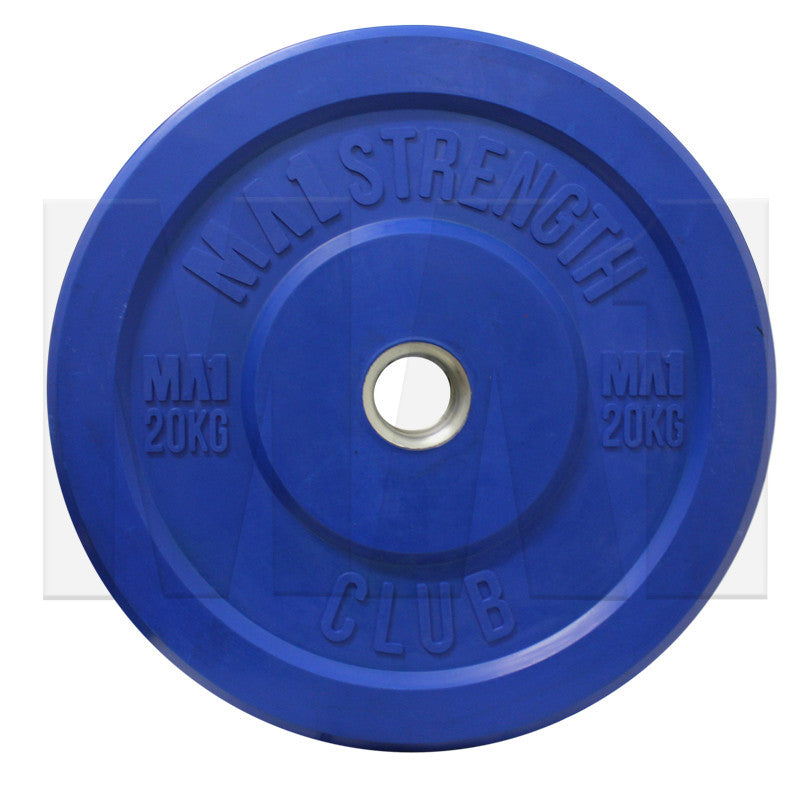 MA1 Club Bumper Plates Colored 20kg Blue (Pair)