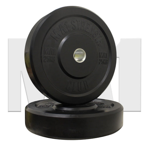 MA1 Club Bumper Plates Black 25kg (Pair)