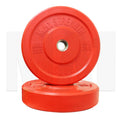 MA1 Club Bumper Plates Colored 25kg Red (Pair)