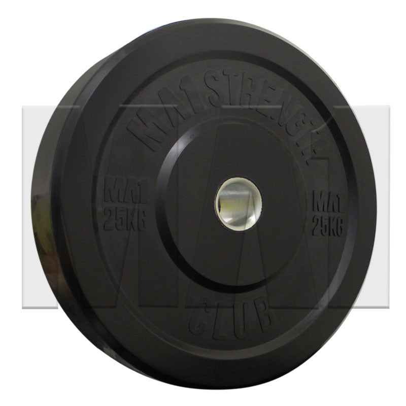 MA1 Club Bumper Plates Black 25kg (Pair)