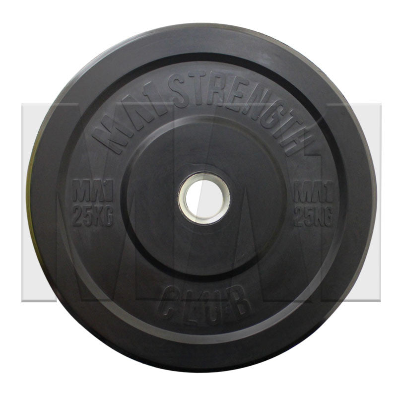 MA1 Club Bumper Plates Black 25kg (Pair)