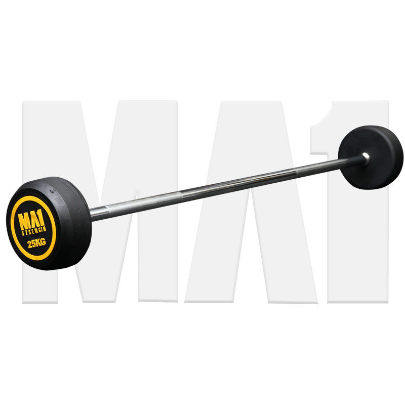 MA1 Premium Fixed Rubber Barbell 25kg