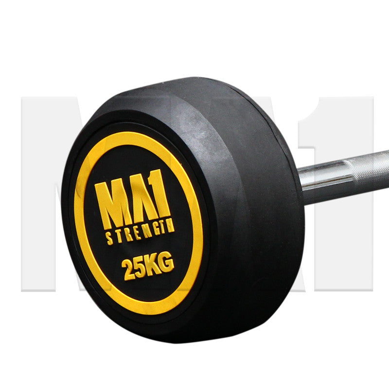 MA1 Premium Fixed Rubber Barbell 25kg