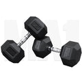 MA1 Rubber Hex Dumbbells - 27.5kg (Pair)