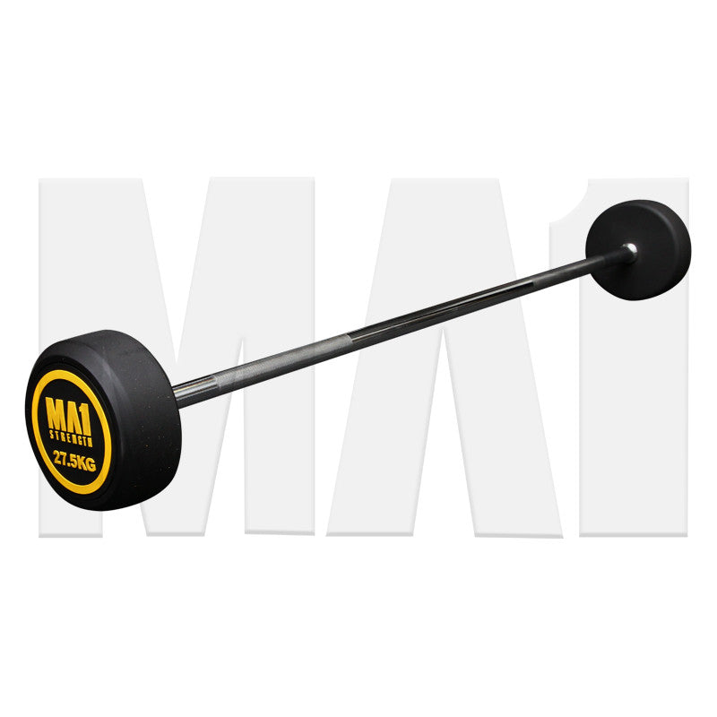 MA1 Premium Fixed Rubber Barbell 27.5kg