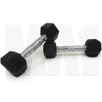 MA1 Rubber Hex Dumbbells - 2kg (Pair)