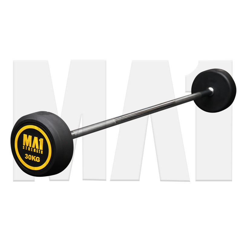 MA1 Premium Fixed Rubber Barbell 30kg