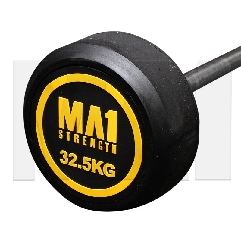 MA1 Premium Fixed Rubber Barbell 32.5kg