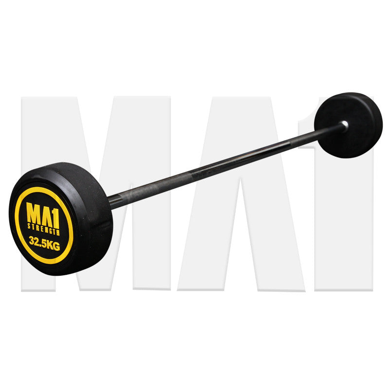 MA1 Premium Fixed Rubber Barbell 32.5kg