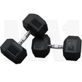 MA1 Rubber Hex Dumbbells - 37.5kg (Pair)