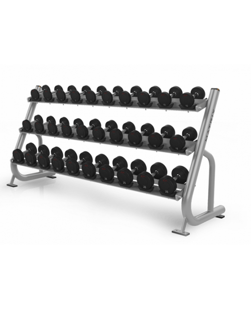 3 Tier Saddle Dumbbell Rack - holds 15 pairs