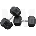 MA1 Rubber Hex Dumbbells - 42.5kg (Pair)