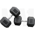 MA1 Rubber Hex Dumbbells - 45kg (Pair)