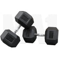 MA1 Rubber Hex Dumbbells - 52.5kg (Pair)