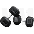MA1 Rubber Hex Dumbbells - 55kg (Pair)