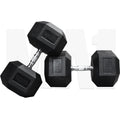 MA1 Rubber Hex Dumbbells - 57.5kg (Pair)