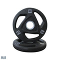 MA1 Olympic Rubber Coated Tri Hole Weight Plate 5kg (Pair)