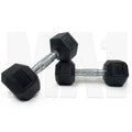 MA1 Rubber Hex Dumbbells - 8kg (Pair)