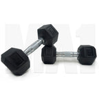 MA1 Rubber Hex Dumbbells - 8kg (Pair)