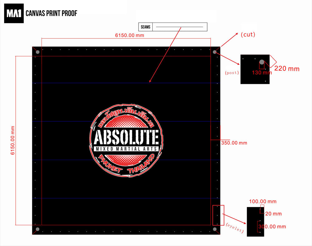 MA1 Custom Canvas for Boxing Rings or MMA Cages
