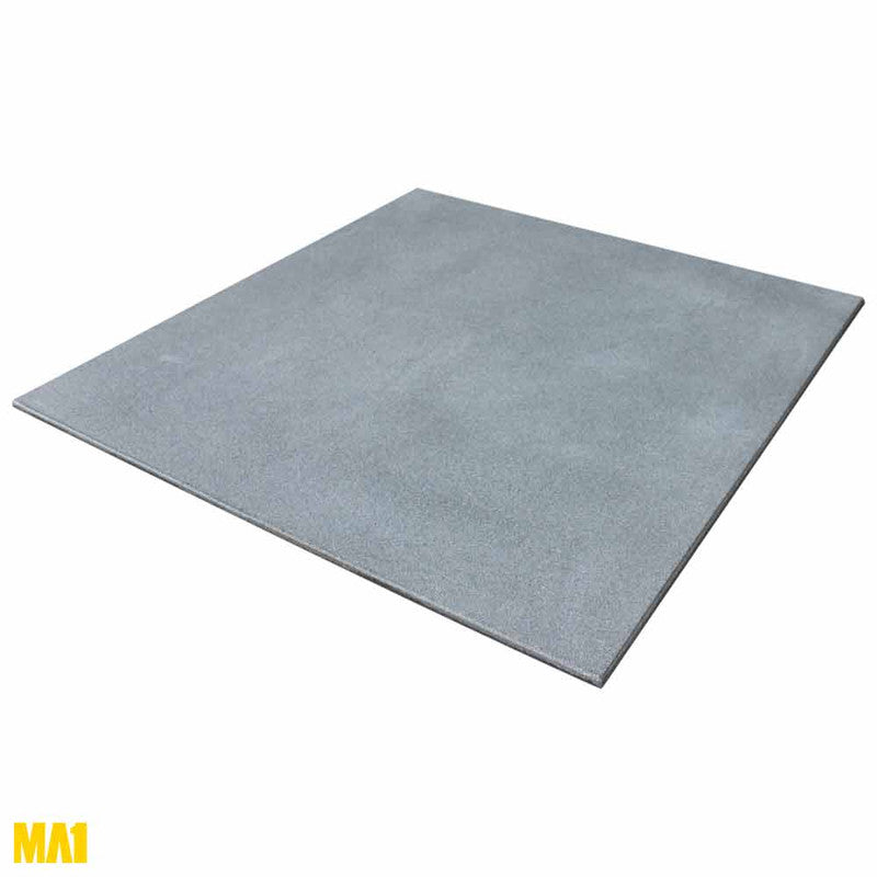 MA1 Premium Rubber Gym Mat - 1m x 1m x 15mm - Grey