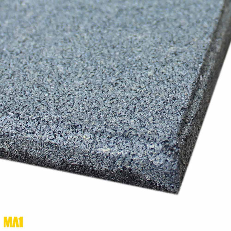 MA1 Premium Rubber Gym Mat - 1m x 1m x 15mm - Grey