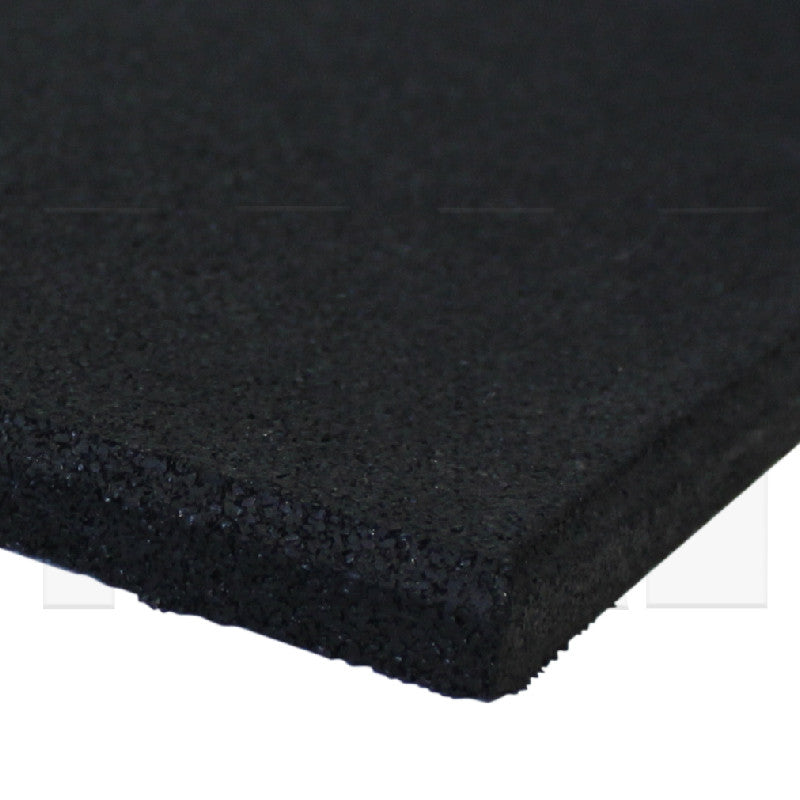 MA1 Premium Rubber Gym Mat - 1m x 1m x 15mm - Jet Black