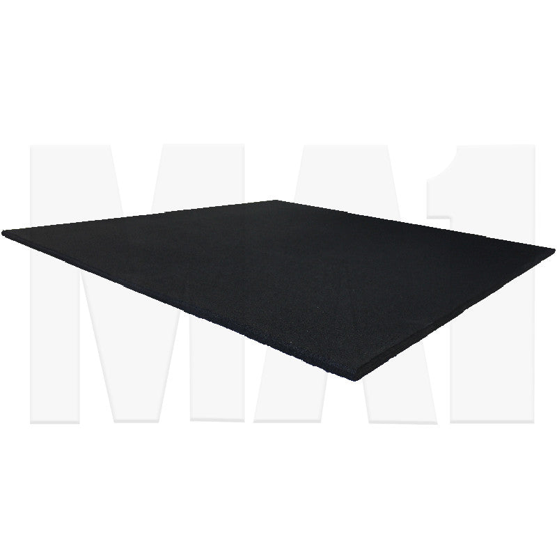 MA1 Premium Rubber Gym Mat - 1m x 1m x 15mm - Jet Black