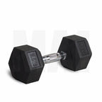 MA1 Rubber Hex Dumbbells - 12.5kg (Pair)
