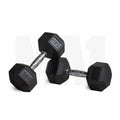 MA1 Rubber Hex Dumbbells - 12.5kg (Pair)