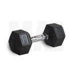 MA1 Rubber Hex Dumbbells - 10kg (Pair)