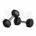 MA1 Rubber Hex Dumbbells - 15kg (Pair)