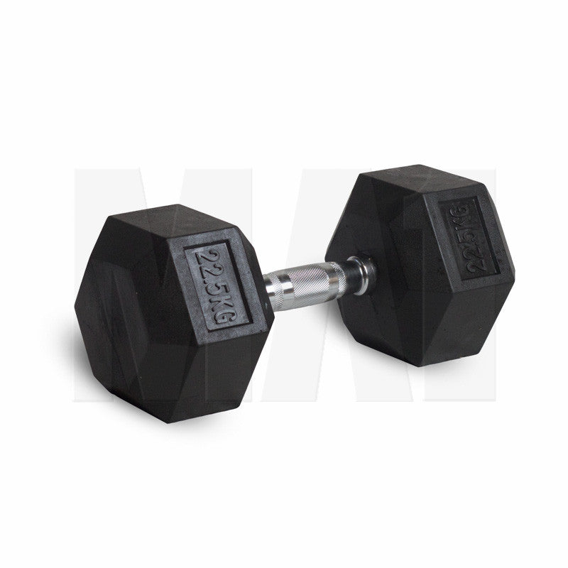 MA1 Rubber Hex Dumbbells - 22.5kg (Pair)