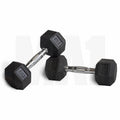 MA1 Rubber Hex Dumbbells - 5kg (Pair)