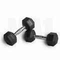 MA1 Rubber Hex Dumbbells - 7.5 kg (Pair)