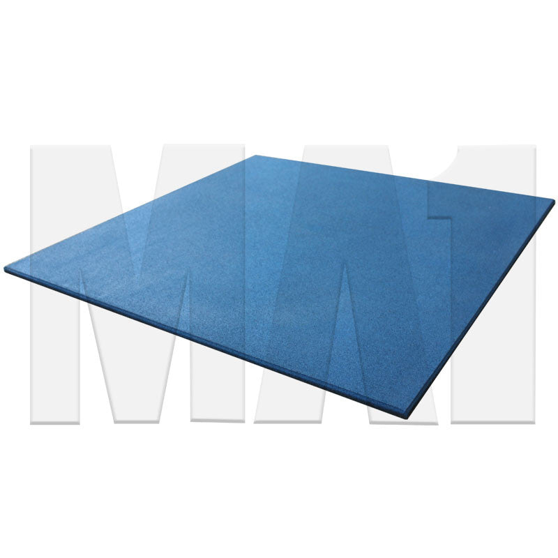 MA1 Premium Rubber Gym Mat - 1m x 1m x 15mm - Solid Blue