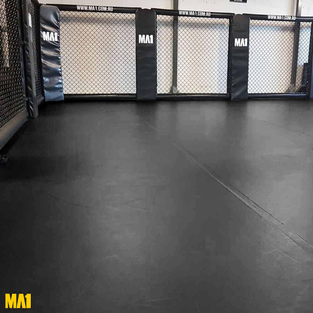 MA1 MMA Roll Out Mat with Velcro Tabs 1.5m*10M*50mm - Black
