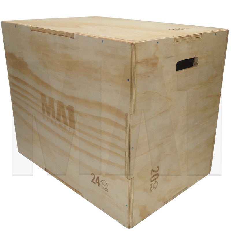 MA1 3 in 1 Wooden Plyometric Box - 20, 24 & 30 Inch