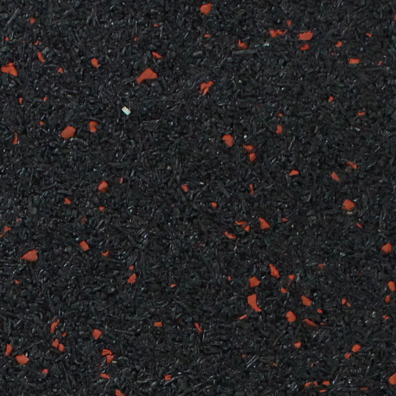 MA1 Premium Rubber Gym Mat - 15mm Thick, Black with Red Specks