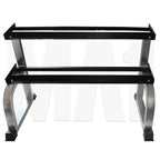 MA1 2 Tier Dumbbell Rack - Flat, Silver