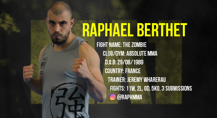 Raphael Berthet | The Zombie | MMA | Absolute MMA | MA1 | Athlete